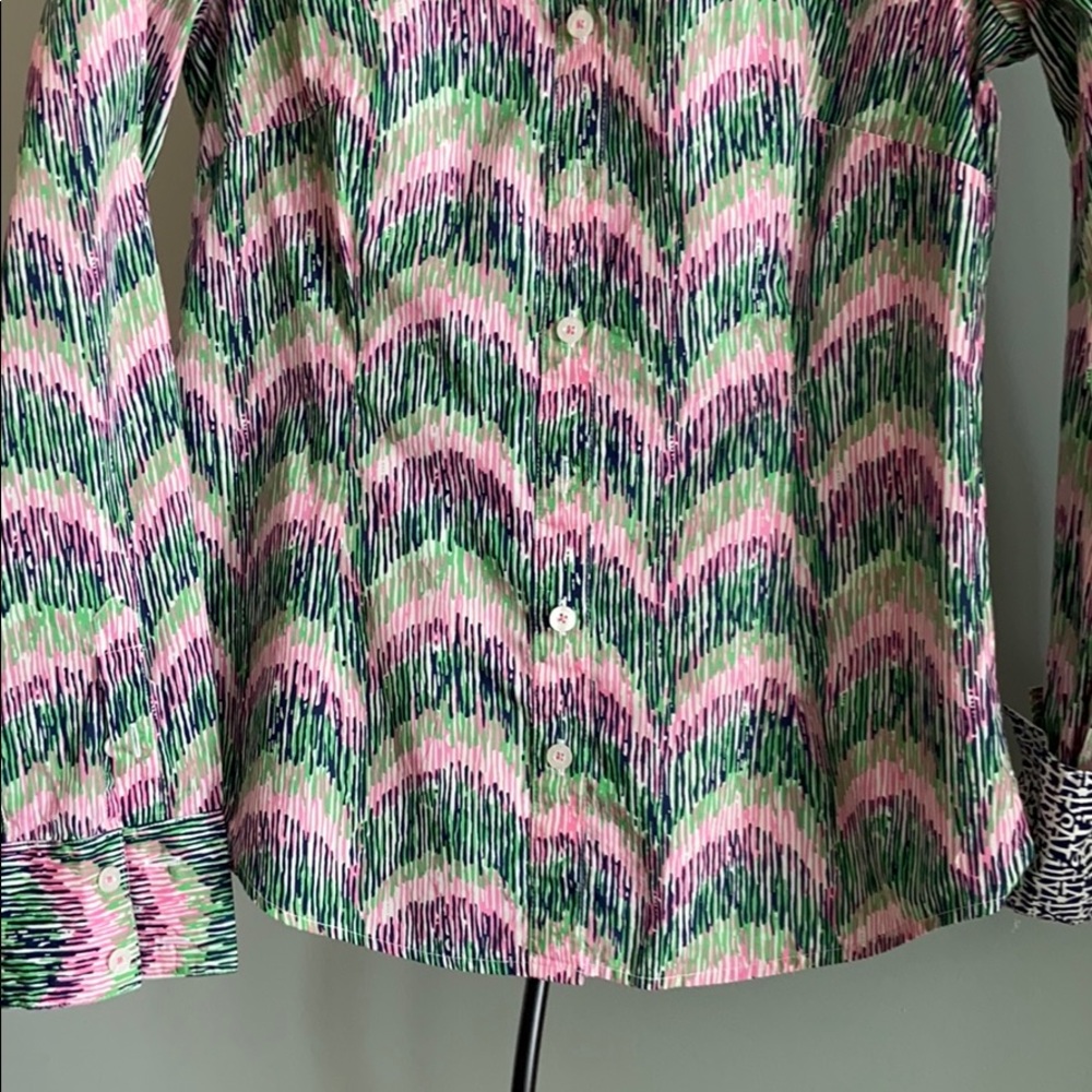 Lilly Pulitzer Button-Down Multi-Curves Shirt - image 3